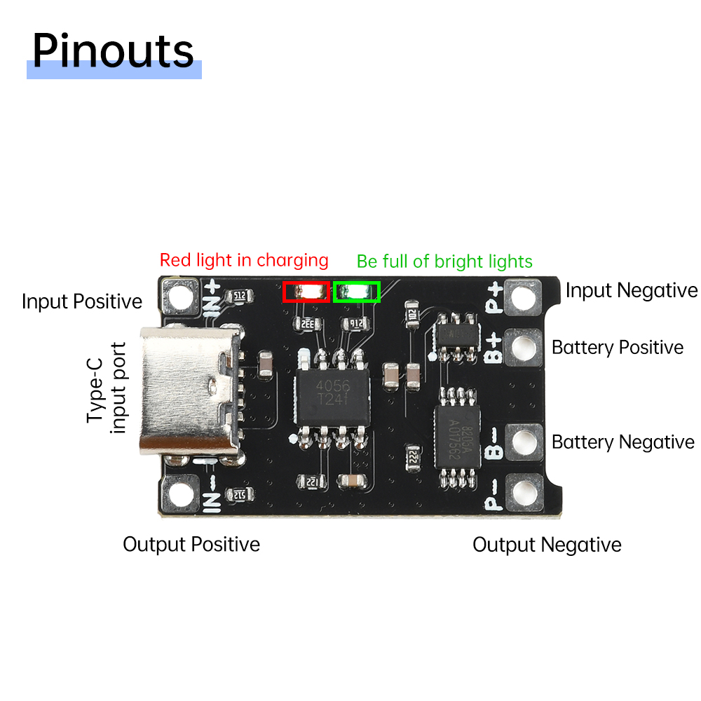 Tp4056 Module - 5 stuks Type C DC 4-8V