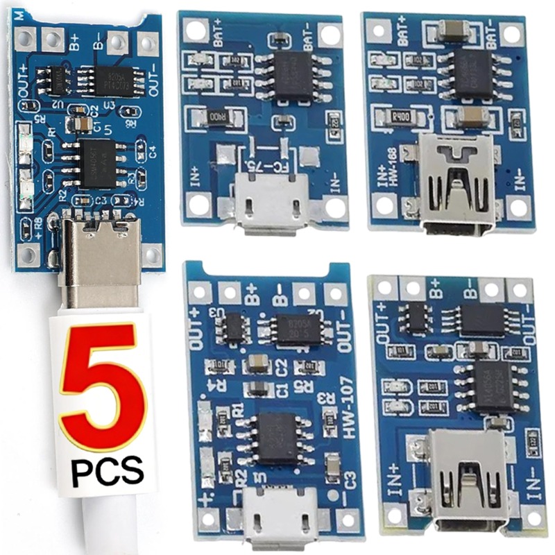 Tp4056 Module - 5V 3A Micro/Type-c/Mini 18650 TP4056 Lithiumbatterijlader