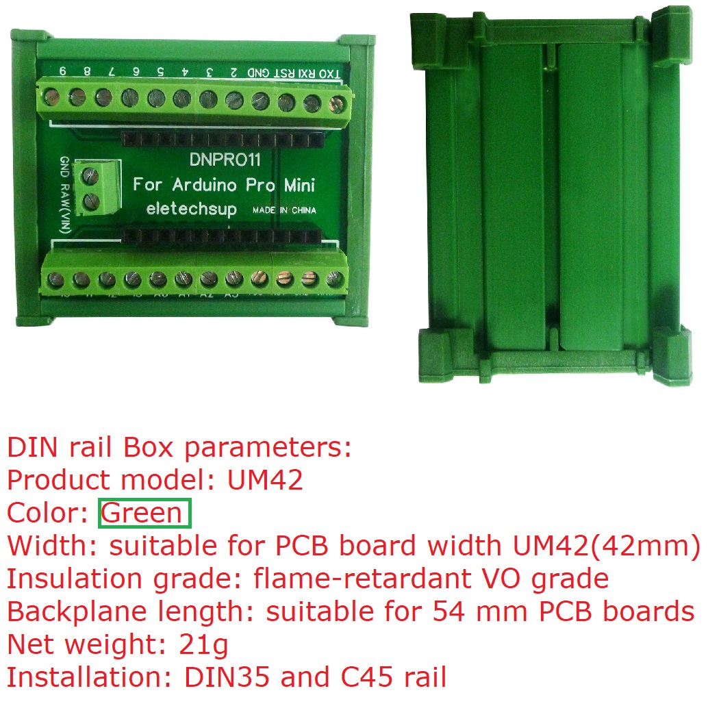 Screw Terminal Block - DIN-rail montageklemmenblok adaptermodule voor Arduino pro