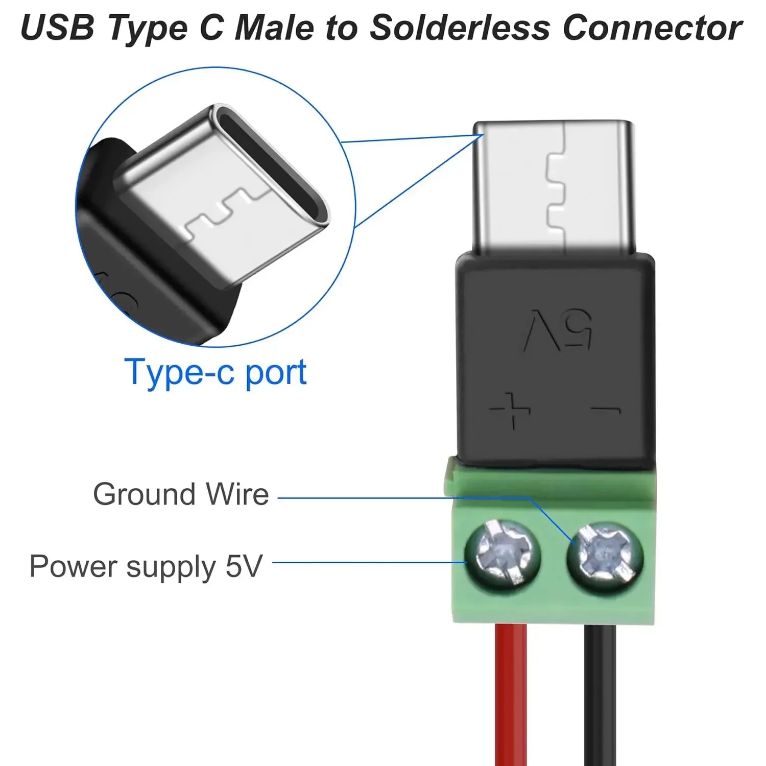 1-4 stuks soldeerloze USB C na - Screw Terminal Block recensie en prijs