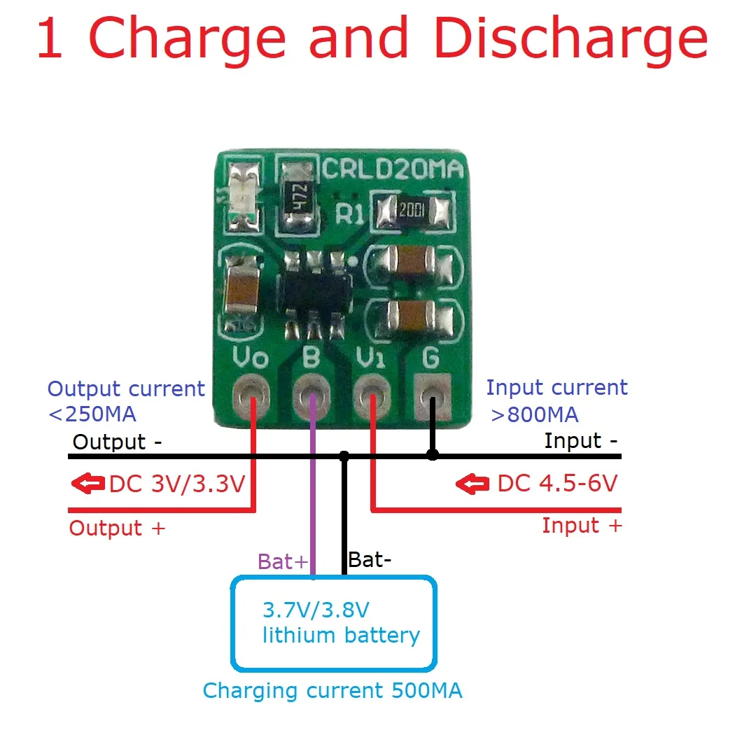5X CRLD20MA Mini 2-in-1 3.7V 3 - Li Ion Charger Module recensie en prijs